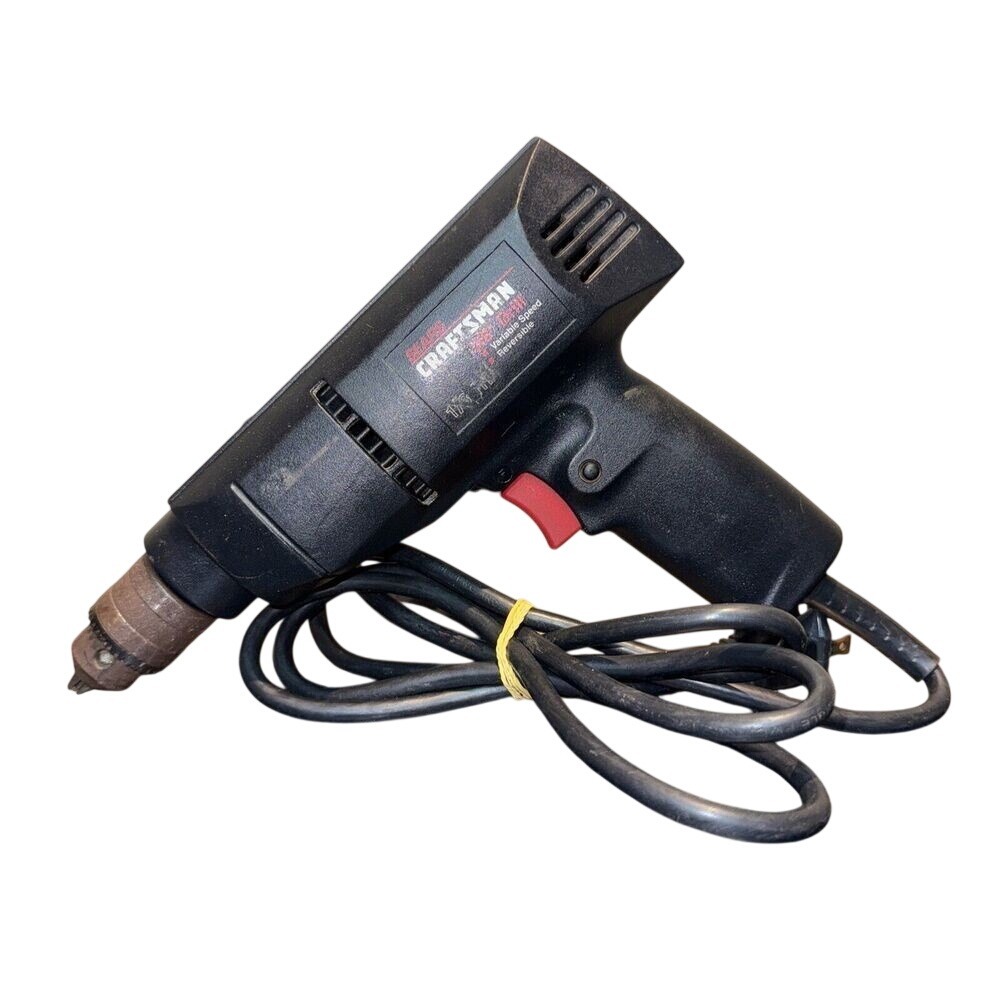 Craftsman 3/8 Drill Variable Speed Reversible Corded Electric‎ 315.101420 Black